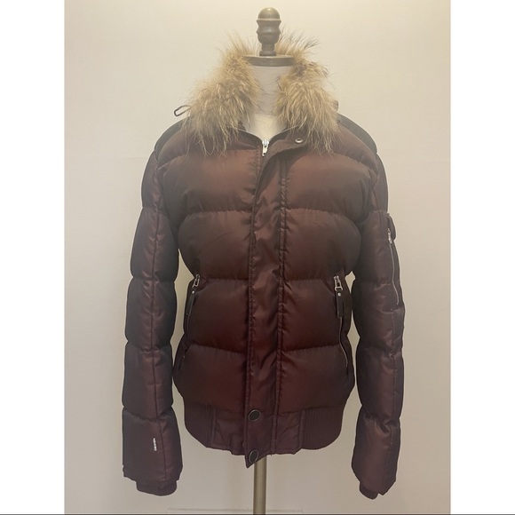 DSQUARED2 Down Puffer Jacket w/ Raccoon Fur